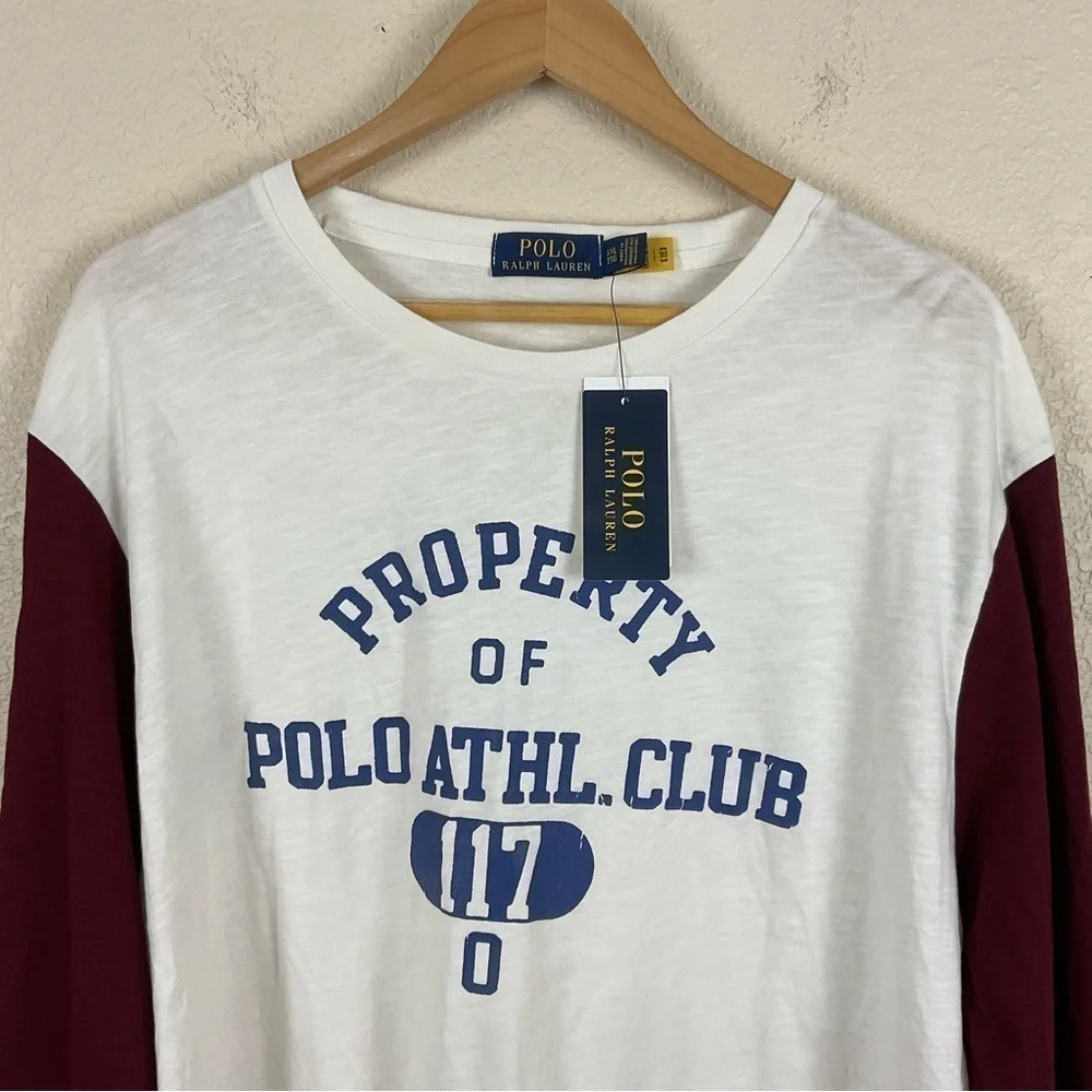Polo By Ralph Lauren Raglan Athletic Club Baseball 3/4 Sleeve Top Size XXL